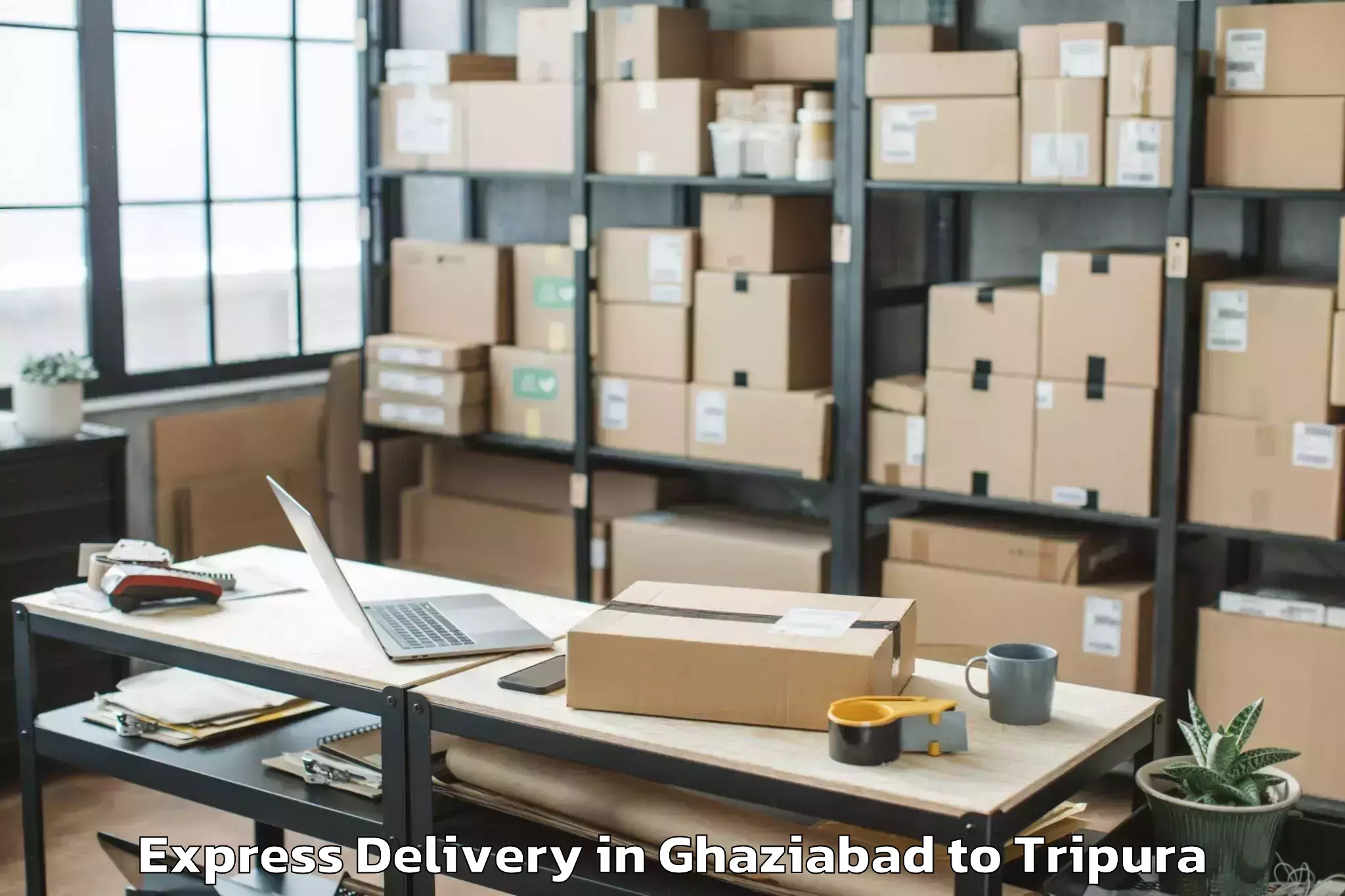 Discover Ghaziabad to Aambasa Express Delivery